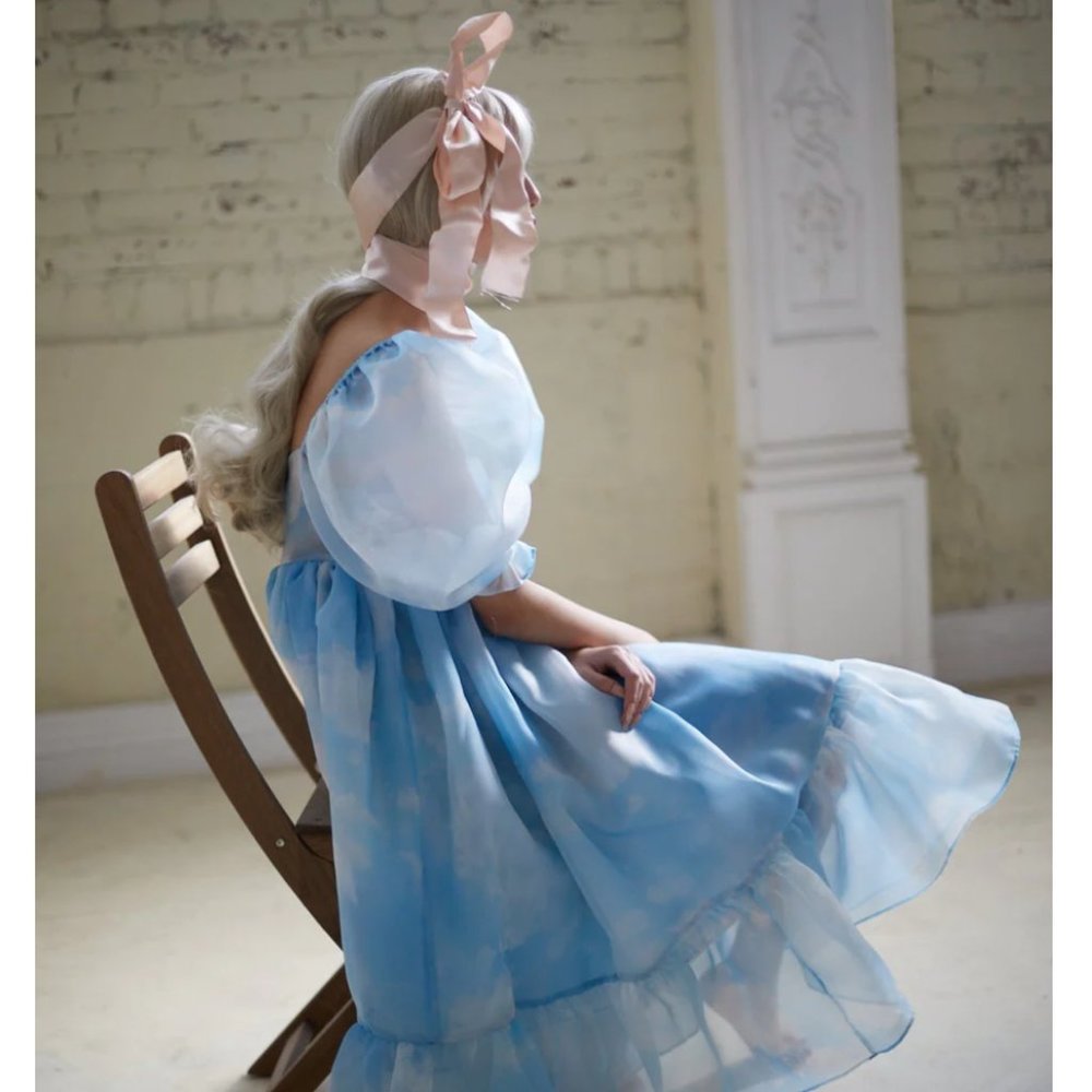 Selkie The Head in the Clouds French Puff Midi Dress - Picture 3 of 9